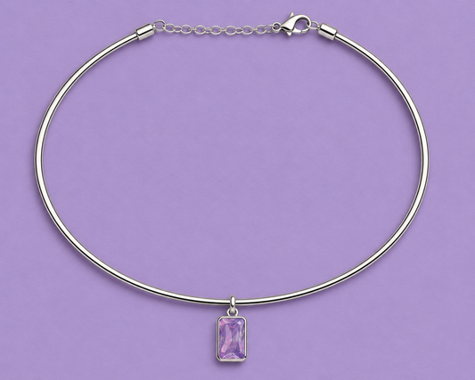 Lilac Emerald Pendant.